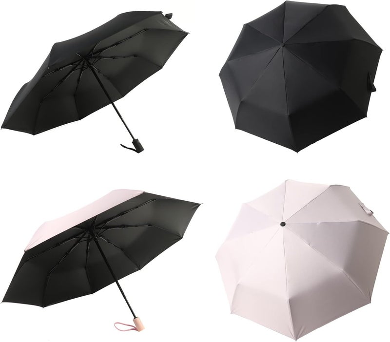 BAODINI Small UV Protection Travel Umbrella Compact for Rain and Sun UPF 50+ Windproof Portable 42 inch Umbrella for Women and Men - Image 5